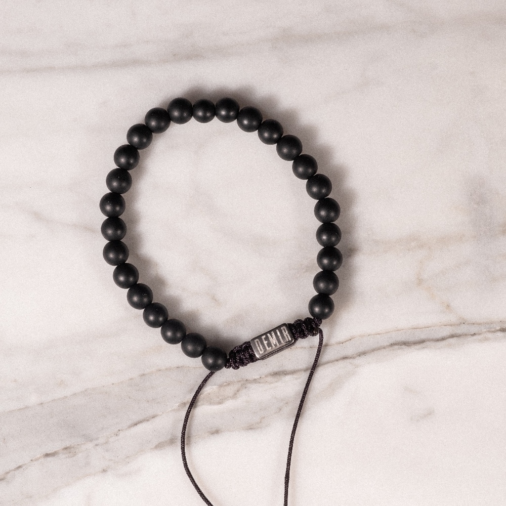 Beaded Black Onyx Bracelet